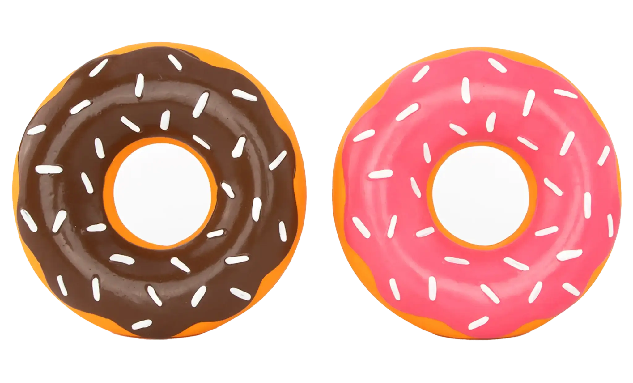 ZippyPaws Latex Donutz 2-Pack – Chocolate & Strawberry