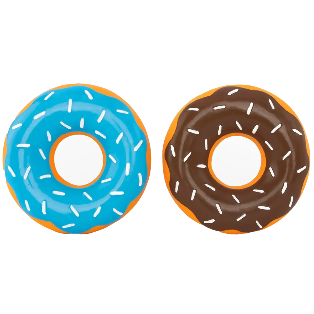 ZippyPaws Latex Donutz 2-Pack – Chocolate & Blueberry