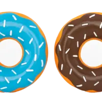 ZippyPaws Latex Donutz 2-Pack – Chocolate & Blueberry