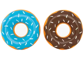 ZippyPaws Latex Donutz 2-Pack – Chocolate & Blueberry