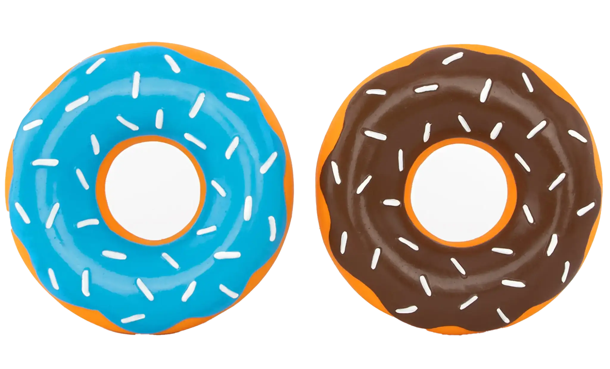 ZippyPaws Latex Donutz 2-Pack – Chocolate & Blueberry