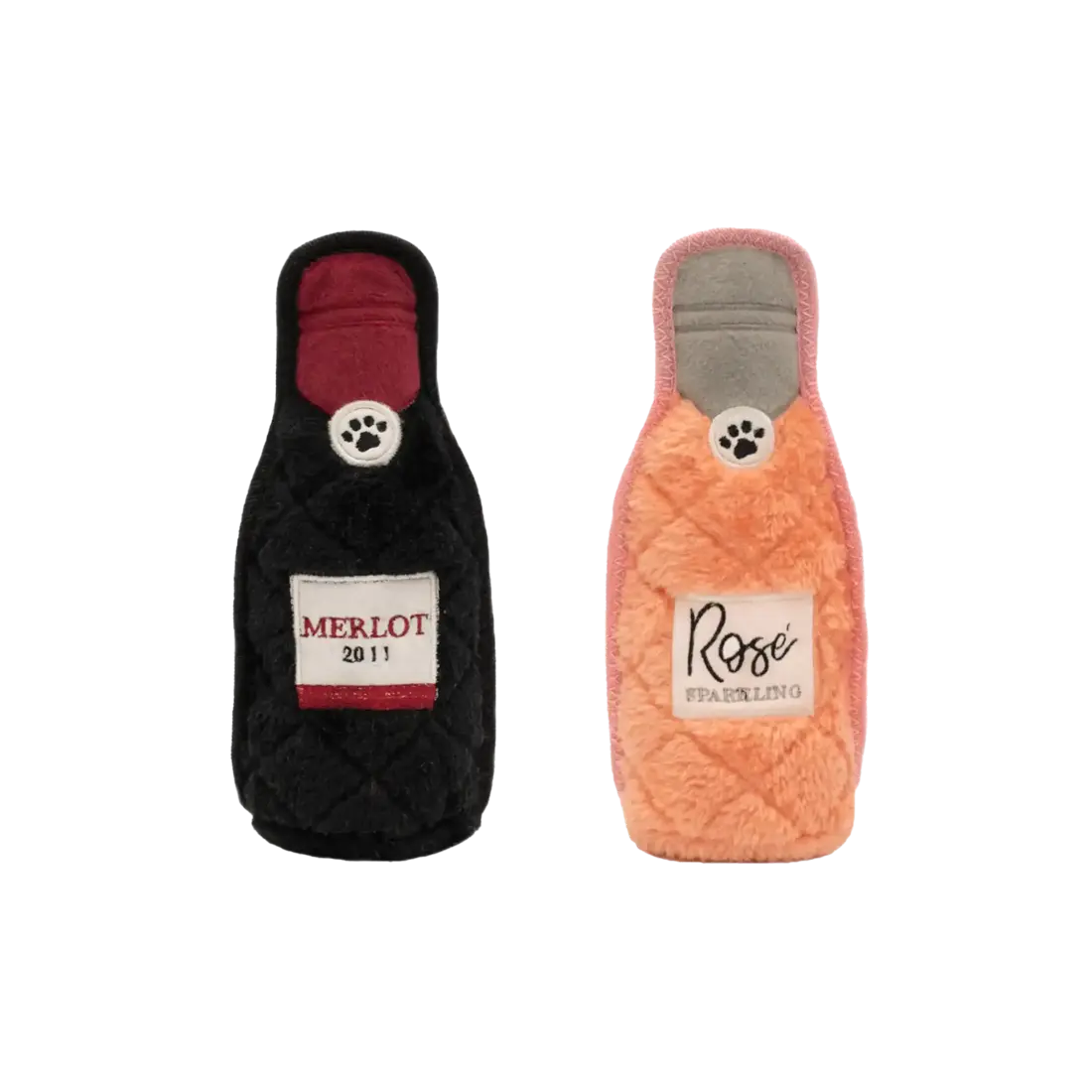 ZippyPaws Z-Stitch Happy Hour Crusherz 2-Pack Merlot & Rosé