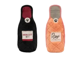 ZippyPaws Z-Stitch Happy Hour Crusherz 2-Pack Merlot & Rosé