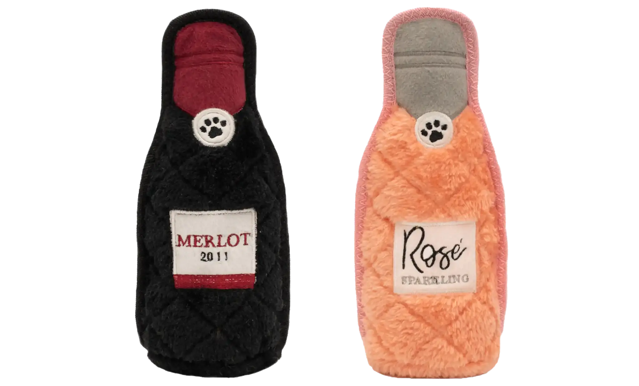 ZippyPaws Z-Stitch Happy Hour Crusherz 2-Pack Merlot & Rosé