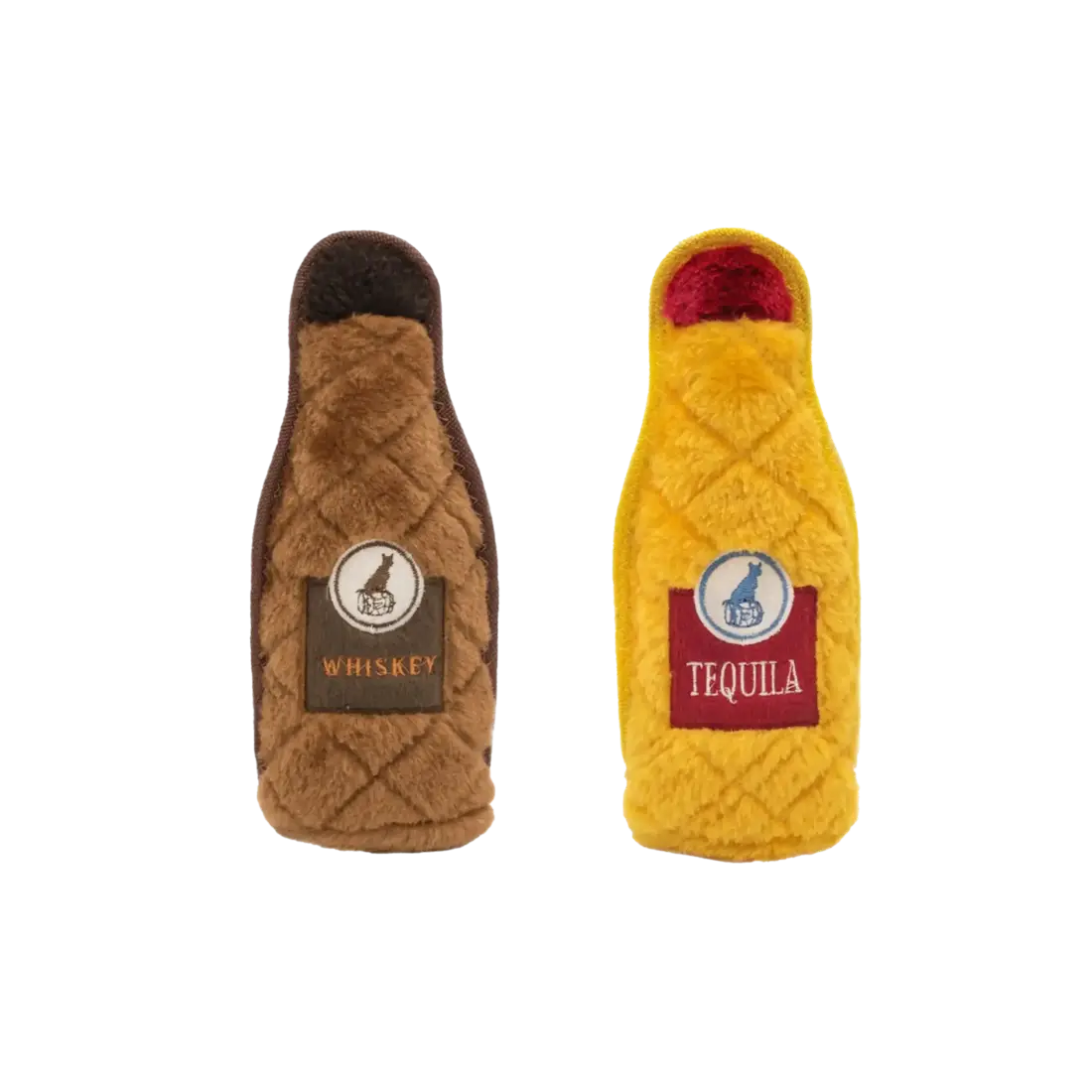 ZippyPaws Z-Stitch Happy Hour Crusherz 2-Pack Whiskey & Tequila