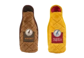 ZippyPaws Z-Stitch Happy Hour Crusherz 2-Pack Whiskey & Tequila