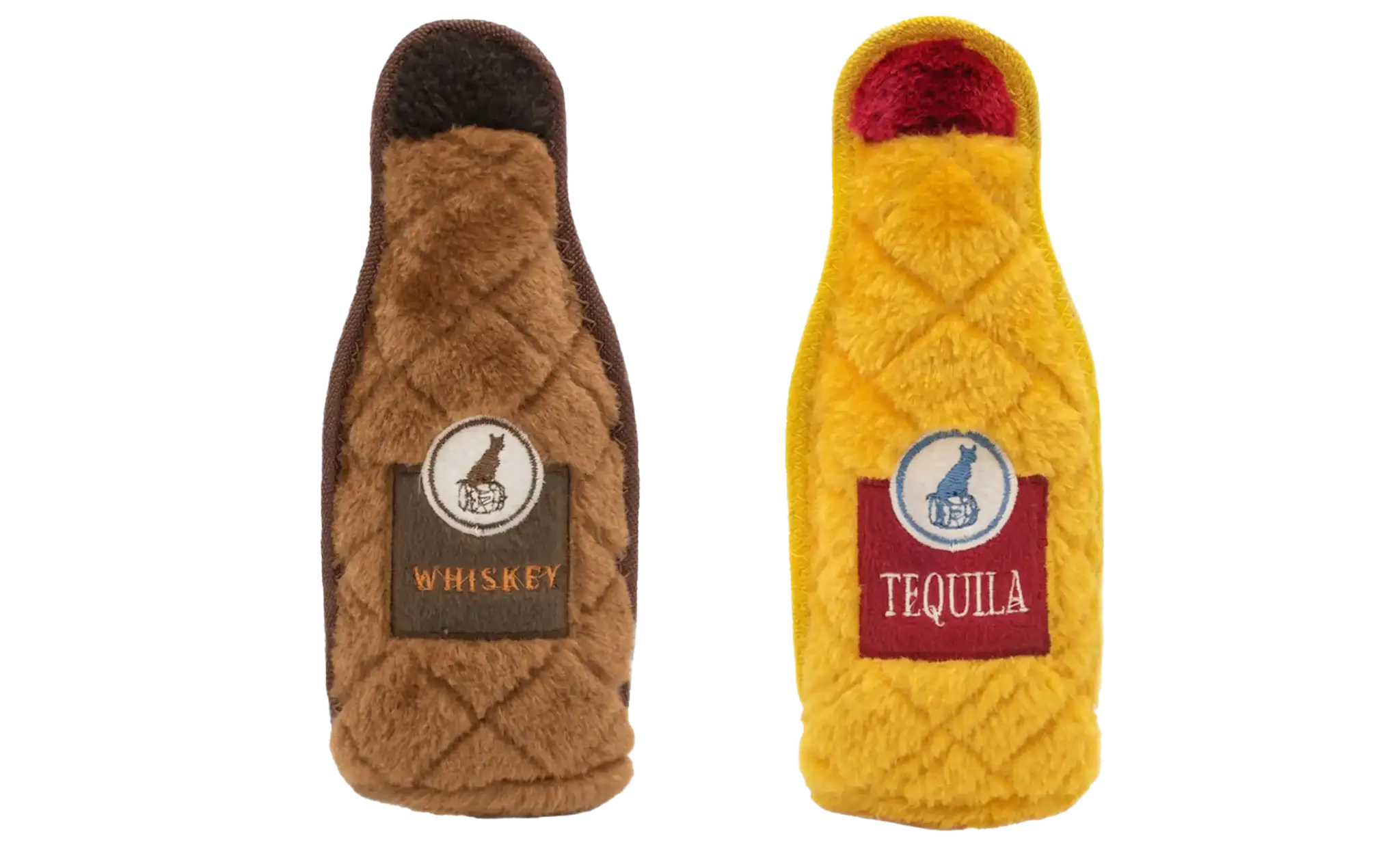 ZippyPaws Z-Stitch Happy Hour Crusherz 2-Pack Whiskey & Tequila