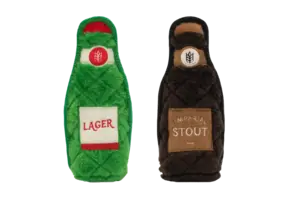 ZippyPaws Z-Stitch Happy Hour Crusherz 2-Pack Lager & Stout