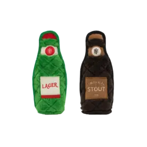 ZippyPaws Z-Stitch Happy Hour Crusherz 2-Pack Lager & Stout