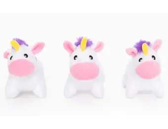 ZippyPaws Miniz 3-Pack Unicorns