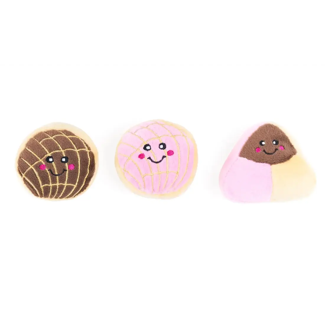 ZippyPaws Miniz 3-Pack Pan Dulce