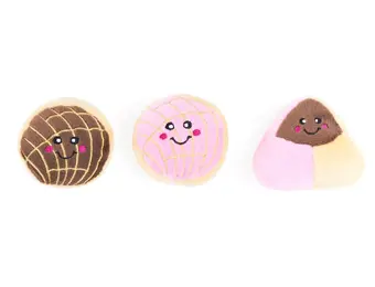 ZippyPaws Miniz 3-Pack Pan Dulce