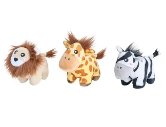 ZippyPaws Miniz 3-Pack Jungle Safari