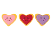 ZippyPaws Miniz 3-Pack Heart Cookies
