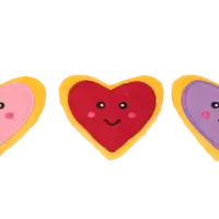 ZippyPaws Miniz 3-Pack Heart Cookies