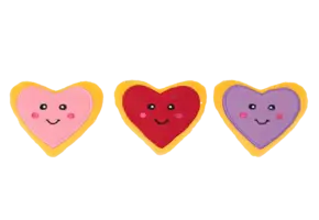 ZippyPaws Miniz 3-Pack Heart Cookies