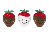 ZippyPaws Miniz 3-Pack Chocolate Covered Strawberries