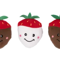 ZippyPaws Miniz 3-Pack Chocolate Covered Strawberries