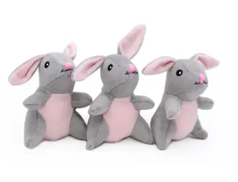 ZippyPaws Miniz 3-Pack Bunnies