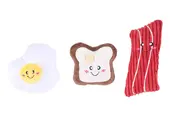 ZippyPaws Miniz 3-Pack Breakfast Foods