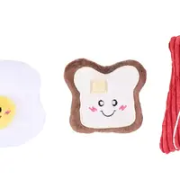 ZippyPaws Miniz 3-Pack Breakfast Foods