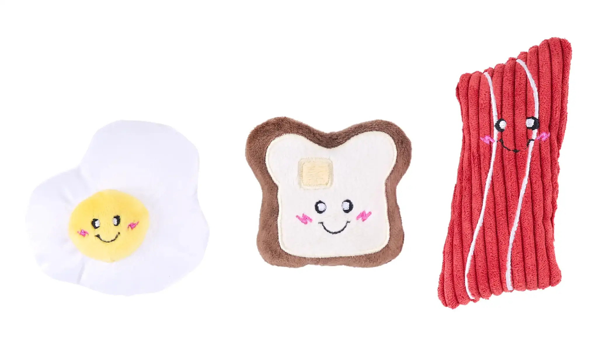 ZippyPaws Miniz 3-Pack Breakfast Foods