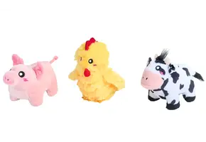 ZippyPaws Miniz 3-Pack Barnyard Friends