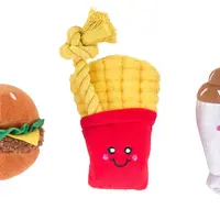 ZippyPaws Miniz 3-Pack Fast Foods