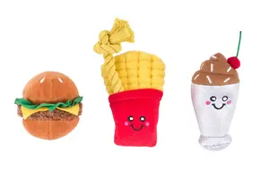 ZippyPaws Miniz 3-Pack Fast Foods