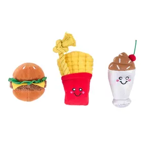 ZippyPaws Miniz 3-Pack Fast Foods