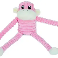 ZippyPaws Spencer the Crinkle Monkey Small Pink