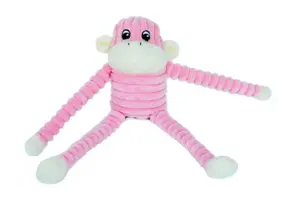 ZippyPaws Spencer the Crinkle Monkey Small Pink