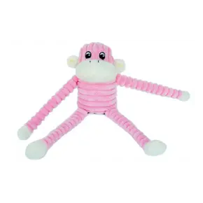 ZippyPaws Spencer the Crinkle Monkey Small Pink
