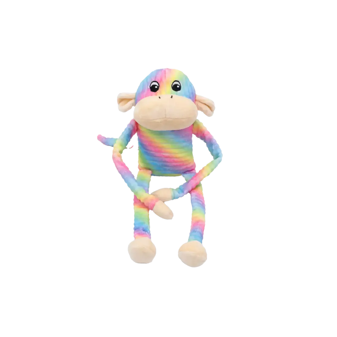 ZippyPaws Spencer the Crinkle Monkey Large Rainbow