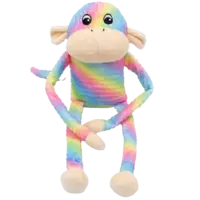 ZippyPaws Spencer the Crinkle Monkey Large Rainbow
