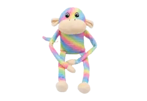 ZippyPaws Spencer the Crinkle Monkey Large Rainbow