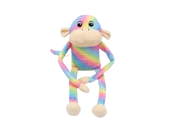 ZippyPaws Spencer the Crinkle Monkey Large Rainbow