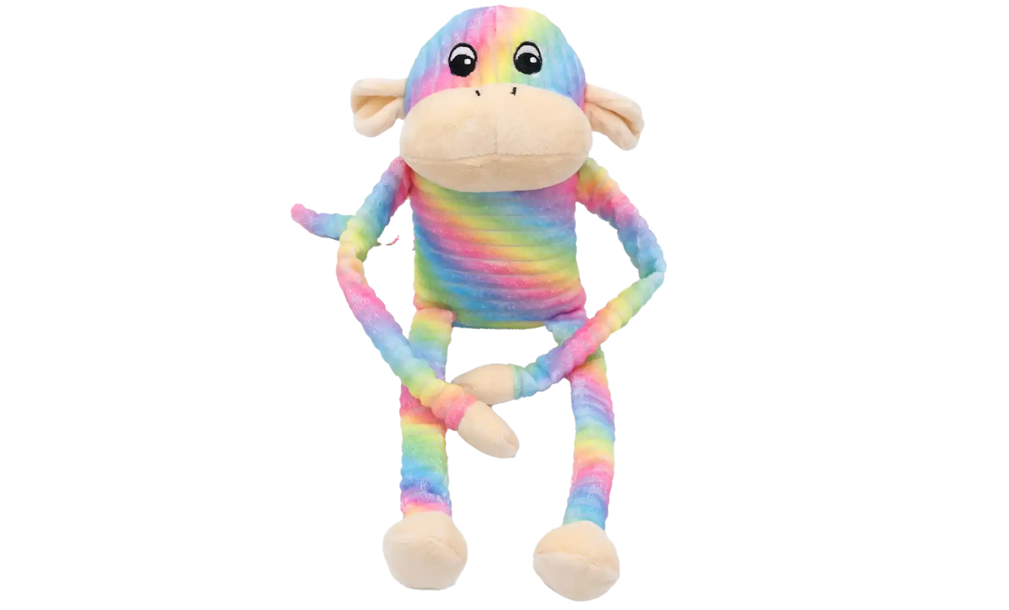 ZippyPaws Spencer the Crinkle Monkey Large Rainbow