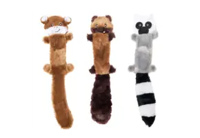 ZippyPaws Skinny Peltz Chipmunk, Lemur, Monkey Large – Set of 3