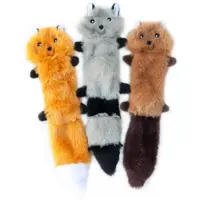 ZippyPaws Skinny Peltz Raccoon, Fox, Squirrel Small – Set of 3