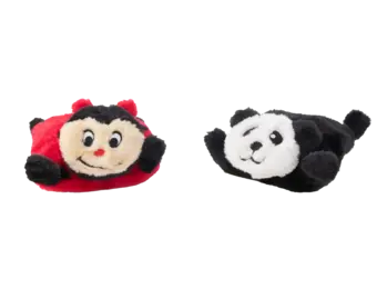 ZippyPaws Squeakie Pad 2-Pack – Ladybug & Panda