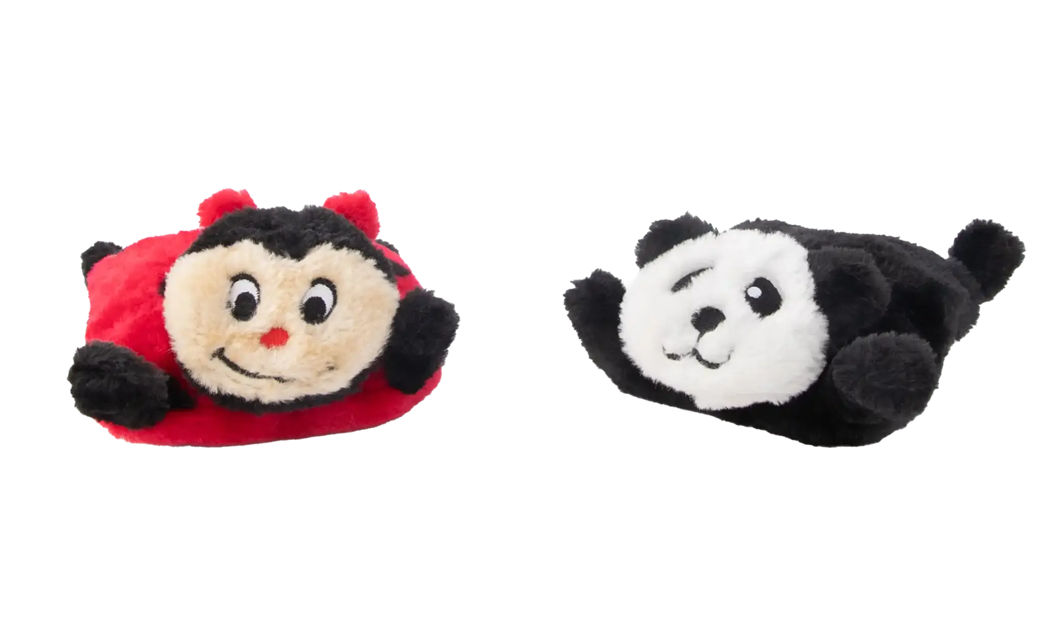ZippyPaws Squeakie Pad 2-Pack – Ladybug & Panda