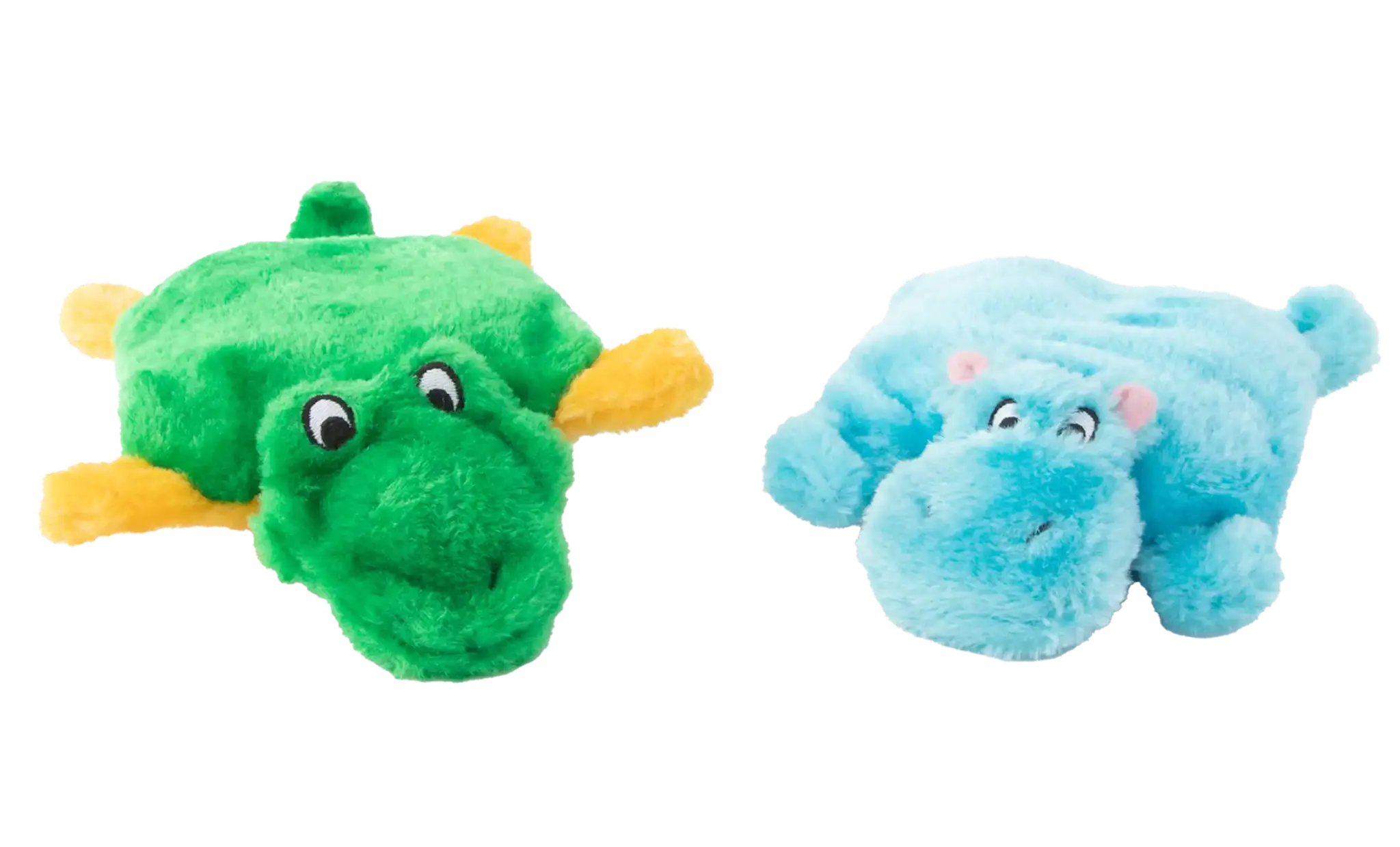 ZippyPaws Squeakie Pad 2-Pack – Hippo & Alligator
