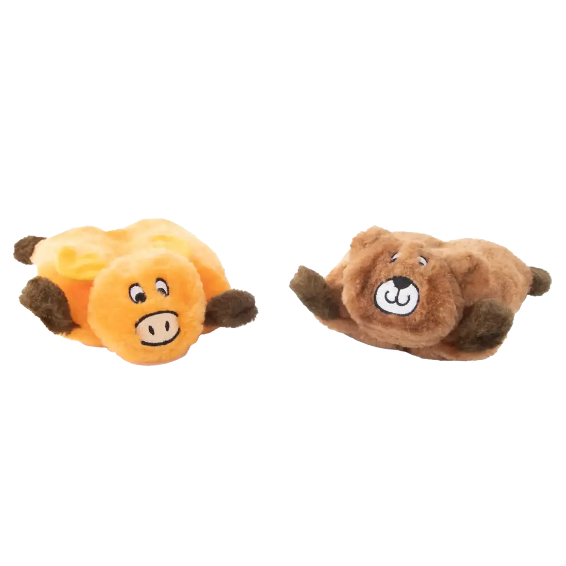 ZippyPaws Squeakie Pad 2-Pack – Bear & Moose