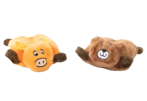 ZippyPaws Squeakie Pad 2-Pack – Bear & Moose