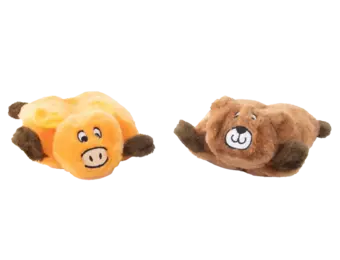 ZippyPaws Squeakie Pad 2-Pack – Bear & Moose