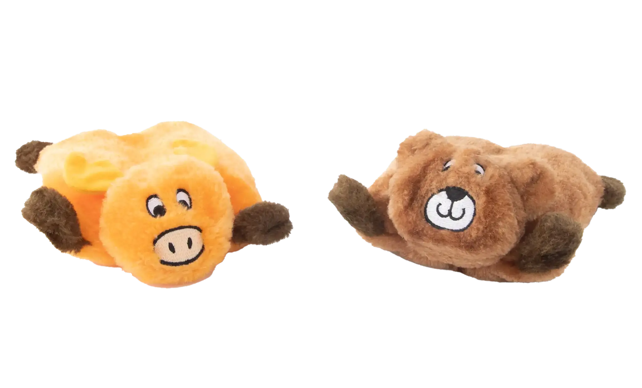 ZippyPaws Squeakie Pad 2-Pack – Bear & Moose