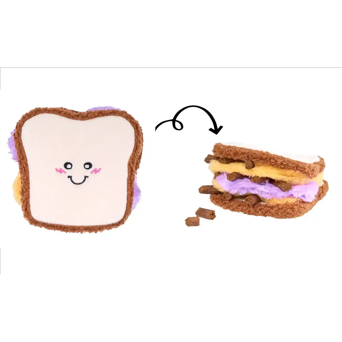 ZippyPaws Snufflerz PB&J Sandwich