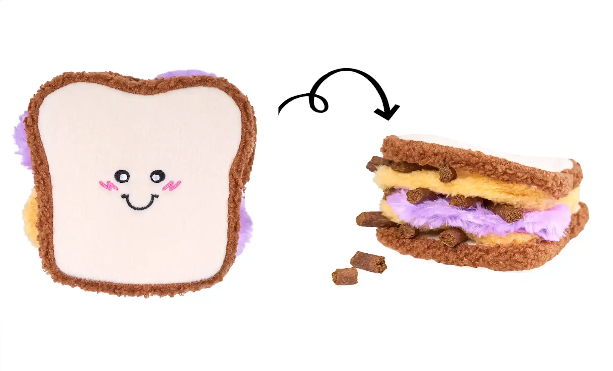 ZippyPaws Snufflerz PB&J Sandwich