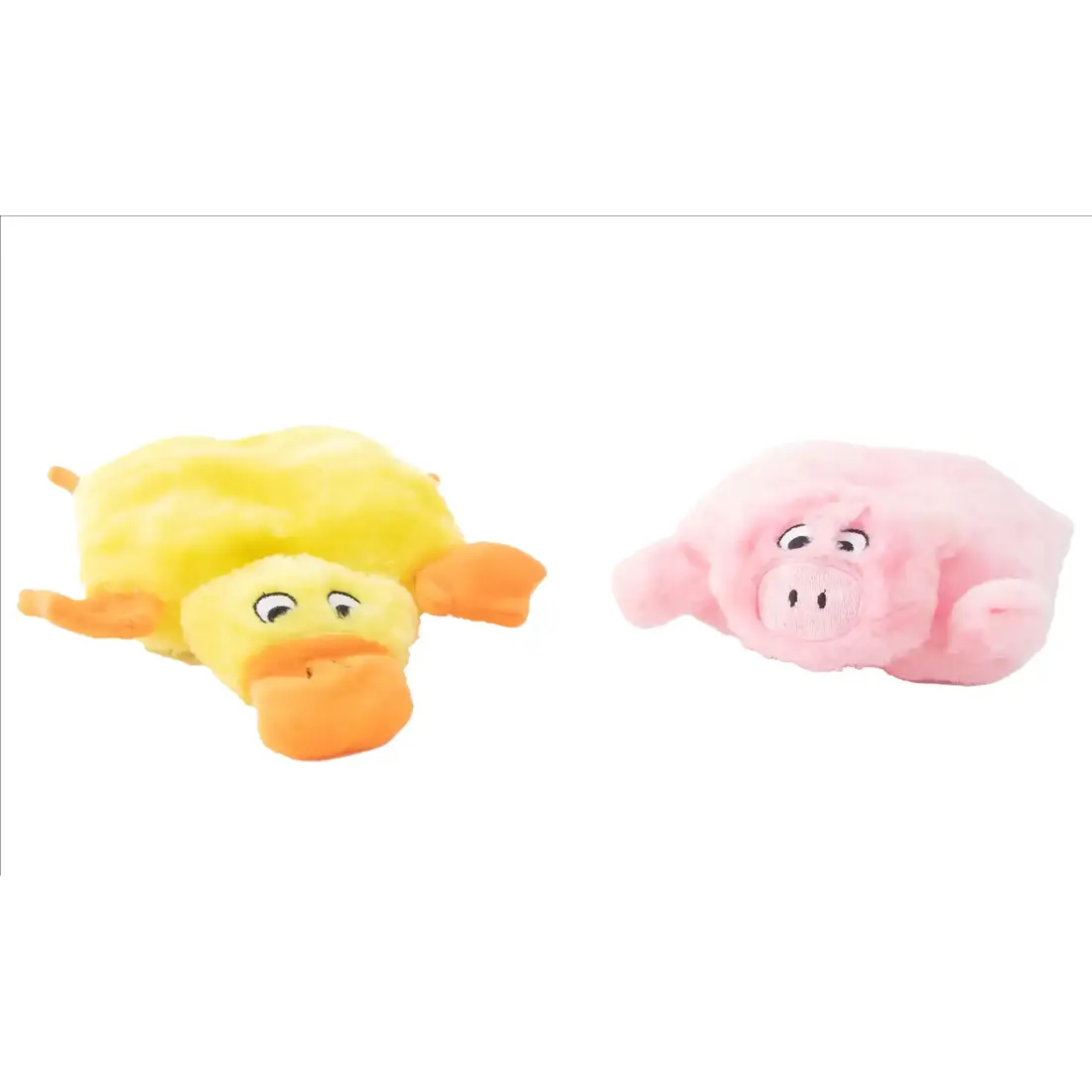 ZippyPaws Squeakie Pad 2-Pack – Duck & Pig